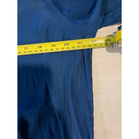 Chicos Peacock Blue Women's Long Sleeve Top High Mock Neck Size 2 - Picture 7 of 9